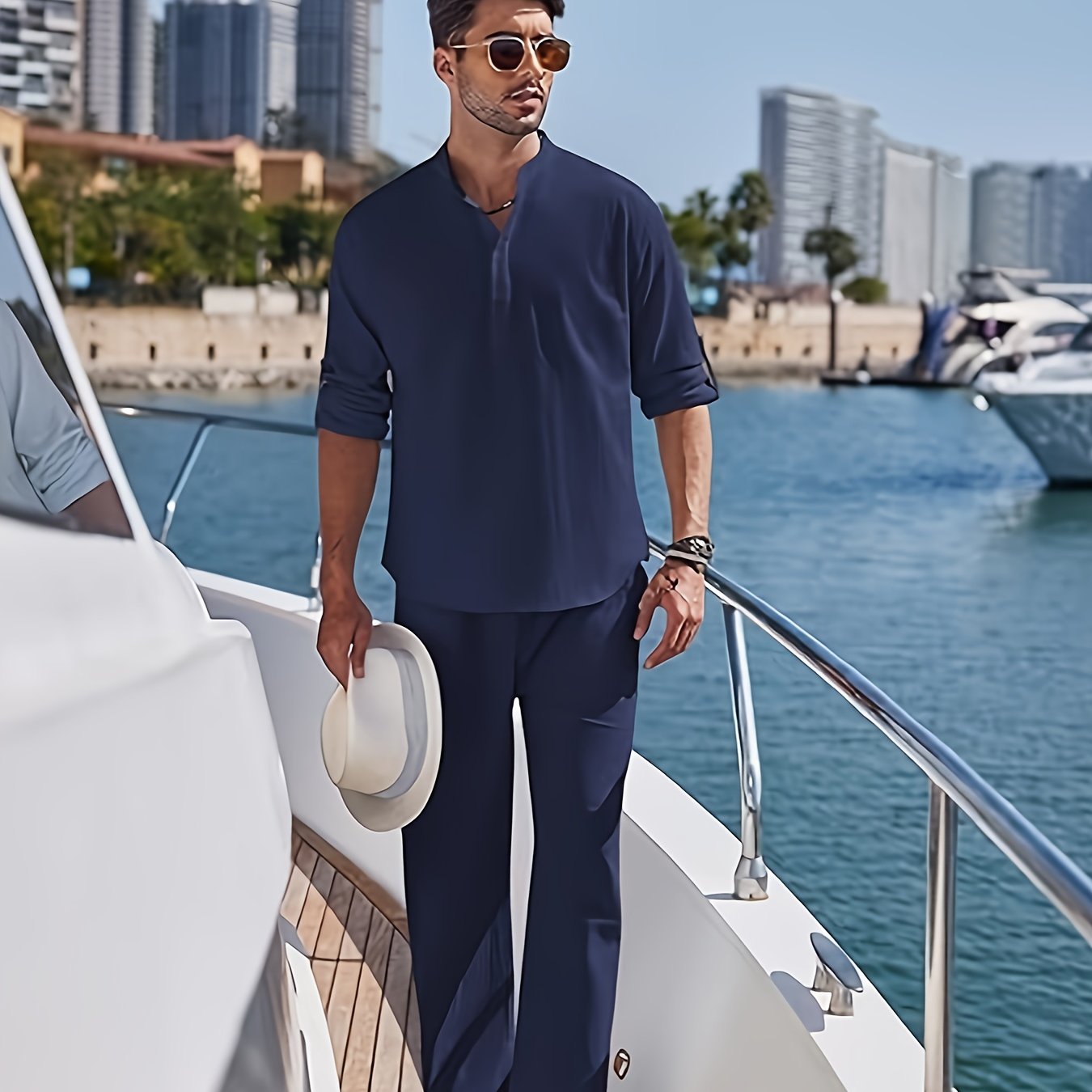 Daveya™ Casual katoenen Zomerset - 2 delig