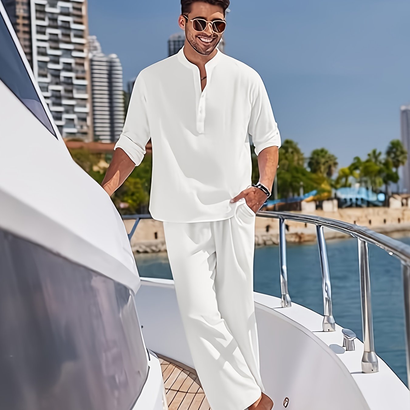 Daveya™ Casual katoenen Zomerset - 2 delig