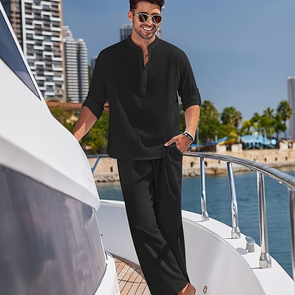 Daveya™ Casual katoenen Zomerset - 2 delig