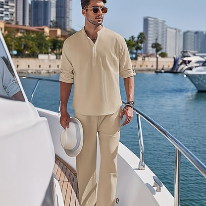 Daveya™ Casual katoenen Zomerset - 2 delig